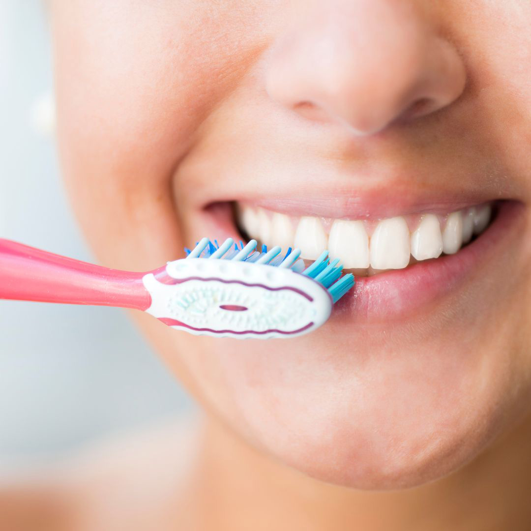 Dental hygiene routine teeth brushing